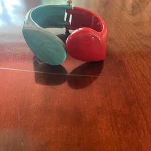 Angela Caputi Coral and Turquoise Bracelet